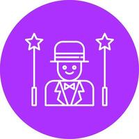 Magician Line Multicircle Icon vector