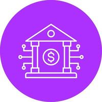 Banking System Line Multicircle Icon vector