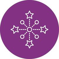 Fireworks Line Multicircle Icon vector