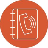 Phonebook Line Multicircle Icon vector
