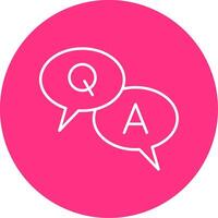Question And Answer Line Multicircle Icon vector