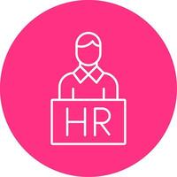 Human Resources Line Multicircle Icon vector