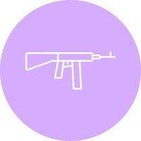 rifle línea multicírculo icono vector