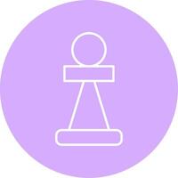 Pawn Line Multicircle Icon vector