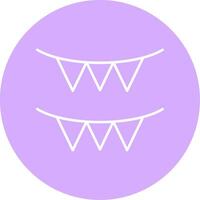 Garland Line Multicircle Icon vector