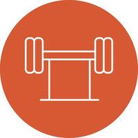 Barbell Line Multicircle Icon vector