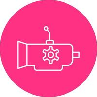 Gearbox Line Multicircle Icon vector