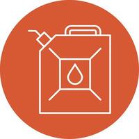 Gas Can Line Multicircle Icon vector