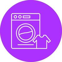 Laundry Line Multicircle Icon vector