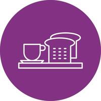 Breakfast Line Multicircle Icon vector