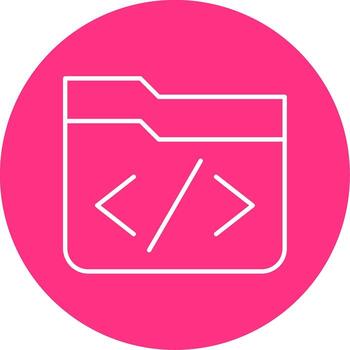 codificación línea multicírculo icono vector