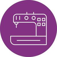 Sewing Machine Line Multicircle Icon vector