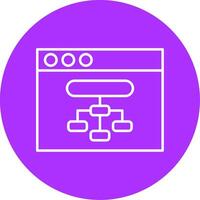Browser Line Multicircle Icon vector