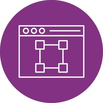 Text Editor Line Multicircle Icon vector