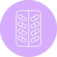 Pill Line Multicircle Icon vector