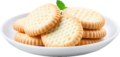 AI generated white biscuits png