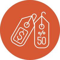 50 Percent Line Multicircle Icon vector