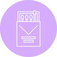 Match Box Line Multicircle Icon vector