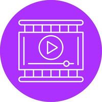 Video Player Line Multicircle Icon vector