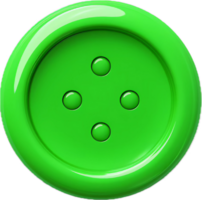 AI generated Green button png