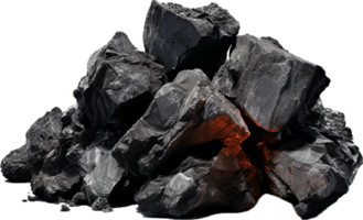 AI generated hot coal png