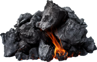 AI generated hot coal png