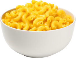 AI generated bowl of macaroni and cheese png