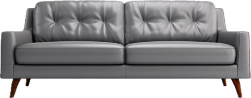 AI generated gray sofa png