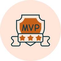 icono de vector de mvp