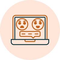 Laptop Chat Vector Icon