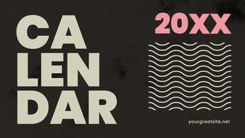 Black 2024 Calendar Template