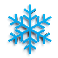 AI generated 3d icon of christmas snowflake isolated on transparent background png