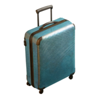 AI generated 3d suitcase isolated on transparent background png