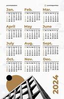 White and Gold Calendar Poster template