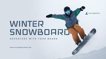 Winter Snowboard Adventure Presentation Template