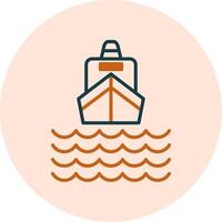 icono de vector de barco