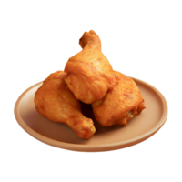 AI generated Tasty fried chicken isolated on transparent background png