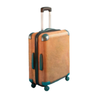 AI generated 3d suitcase isolated on transparent background png