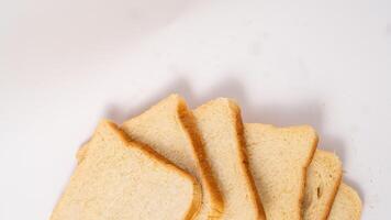 sliced bread isolated on white background with clipping path. photo