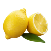 ai generado limón aislado frutas en transparente antecedentes png
