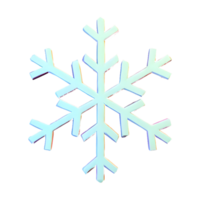 ai généré 3d icône de Noël flocon de neige isolé sur transparent Contexte png