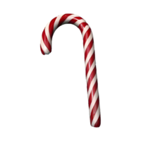 AI generated 3d christmas candy cane isolated on transparent background png