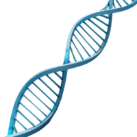 AI generated 3d blue dna helix sequence element isolated on transparent background png