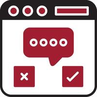 Browser Chat Vector Icon