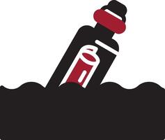 Message In A Bottle Vector Icon