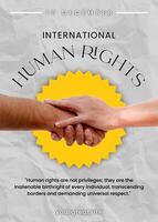 Holding Hands Human Rights Greeting Card template