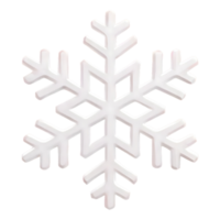 AI generated 3d icon of christmas snowflake isolated on transparent background png