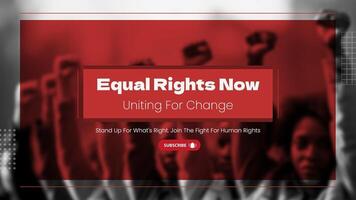 Human Rights Red Youtube Banner template