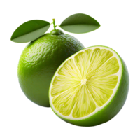 ai généré citron vert isolé des fruits sur transparent Contexte png