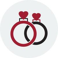 Wedding Rings Vector Icon